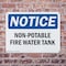 Signmission Non-Potable Fire Water Tank OSHA Notice Sign, Plastic, 14in W x 10in L, 2PK OS-2PACK-NS-P-1014-L-15088 - alternate 3